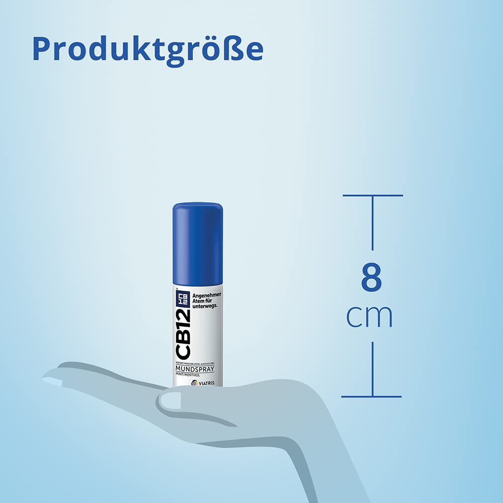 CB12 Spray: Mundspray für angenehmen Atem unterwegs, Mint/Menthol gegen Mundgeruch, 15 ml