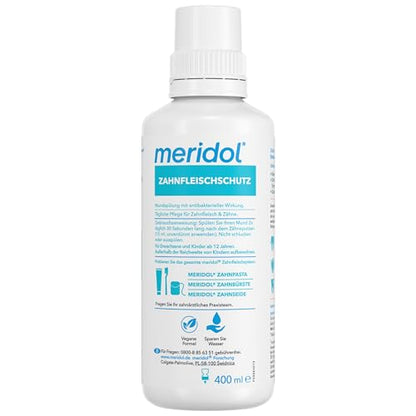 meridol Mundspülung, 400 ml - antibakterieller Effekt für gesunde Zähne & Zahnfleisch, ohne Alkohol