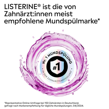 LISTERINE Total Care Zahn-Schutz 500 ml - Testsieger Stiftung Warentest, 6 in 1 Wirkung, 24h frischer Atem, schützt gegen Karies und Zahnfleischprobleme, antibakterielles Mundwasser